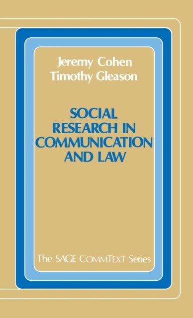 Book cover of: Social Research in Communication and Law