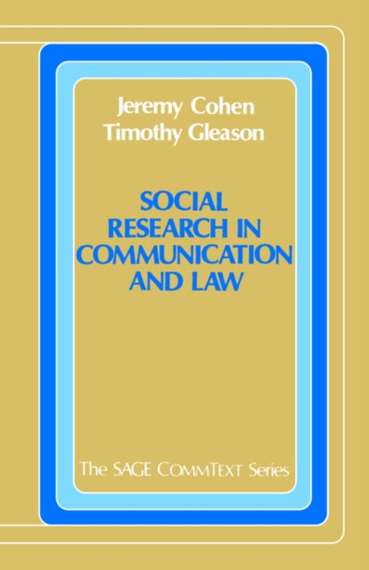 Book cover of: Social Research in Communication and Law