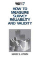 Book cover of: How to Measure Survey Reliability and Validity. By: Mark S. Litwin