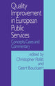 Book cover of: Quality Improvement in European Public Services