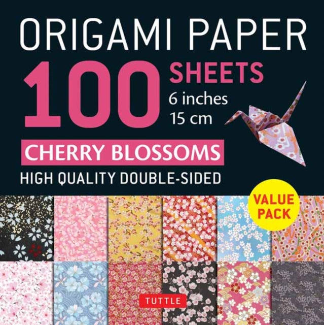Book cover of: Origami Paper 100 Sheets Cherry Blossoms 6" (15 cm). By: Tuttle Tuttle Studio