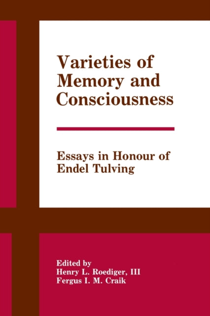 Book cover of: Varieties of Memory and Consciousness