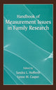 Book cover of: Handbook of Measurement Issues in Family Research