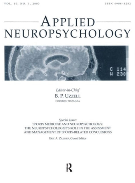 Book cover of: Sports Medicine and Neuropsychology. By: Eric A. Zillmer