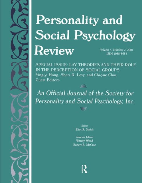 Book cover of: Lay Theories and Their Role in the Perception of Social Groups