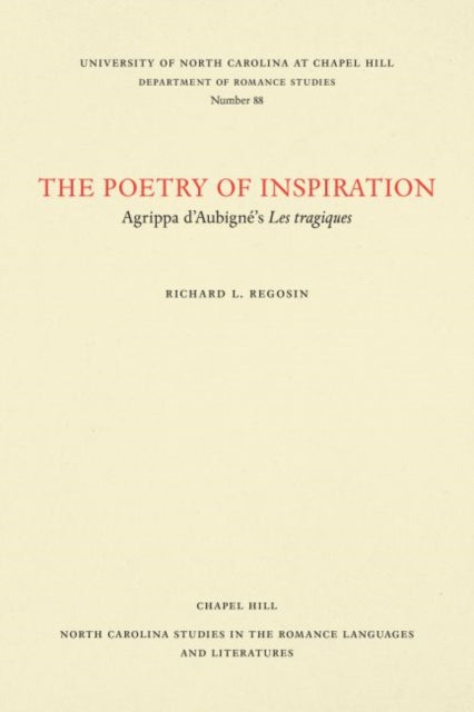 Book cover of: Poetry of Inspiration. By: Richard L. Regosin