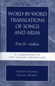 Book cover of: Word-by-Word Translations of Songs and Arias, Part II. By: Harris Daniel