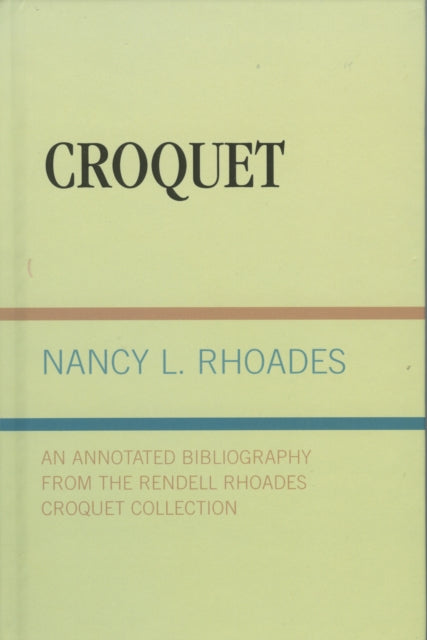 Book cover of: Croquet