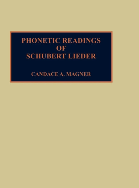 Book cover of: Phonetic Readings of Schubert Lieder