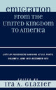 Book cover of: Emigration from the United Kingdom to America. By: Ira A. Glazier