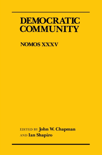 Book cover of: Democratic Community