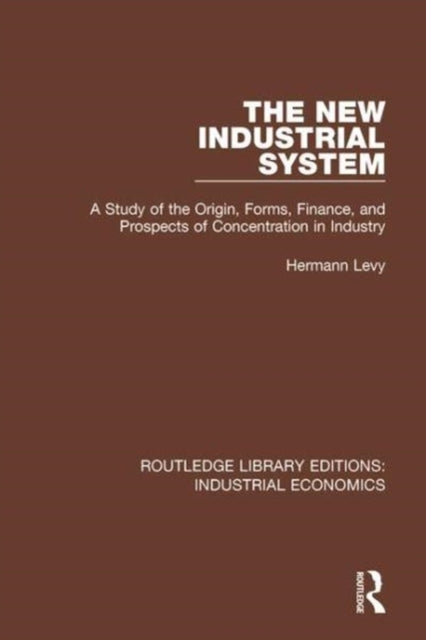 Book cover of: New Industrial System. By: Hermann Levy