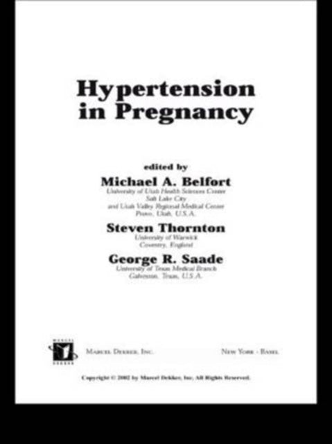 Book cover of: Hypertension in Pregnancy. By: George Saade