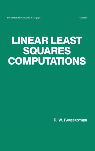 Book cover of: Linear Least Squares Computations