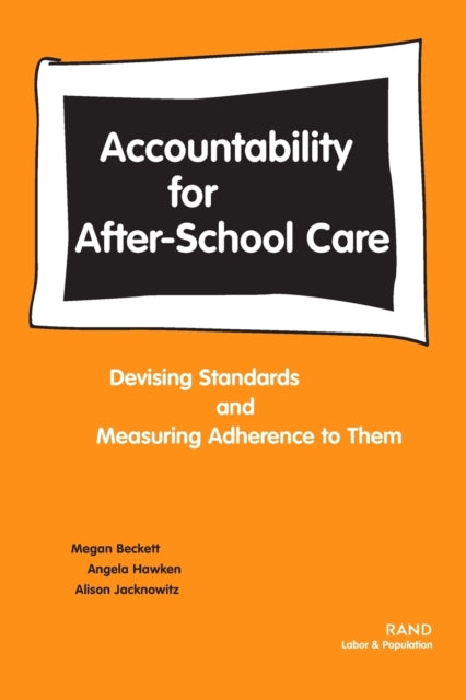 Book cover of: Accountability for After-school Care. By: Megan Beckett