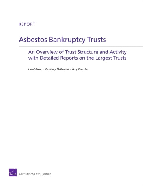 Book cover of: Asbestos Bankruptcy Trusts. By: Lloyd S. Dixon