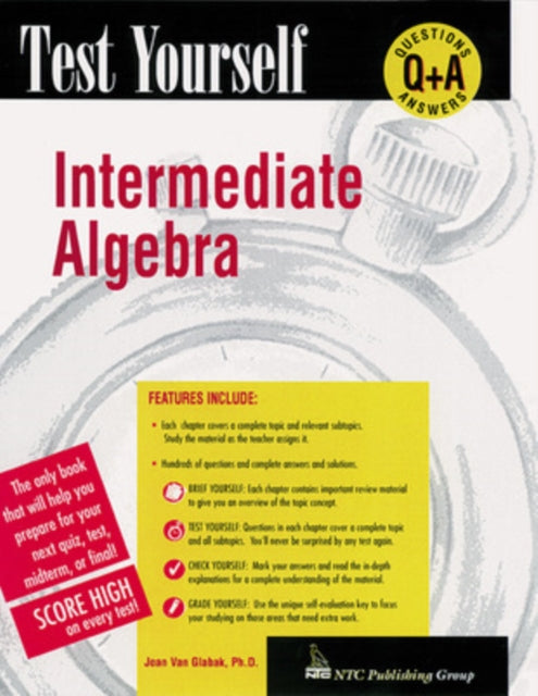 Book cover of: Test Yourself: Intermediate Algebra