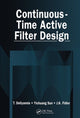 Book cover of: Continuous-Time Active Filter Design