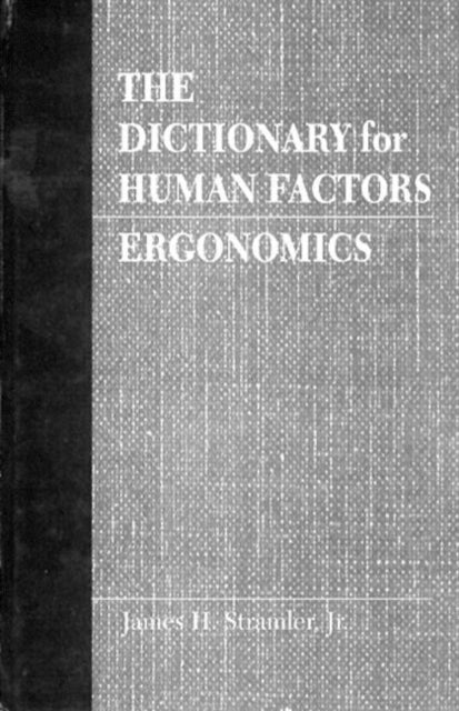 Book cover of: Dictionary for Human Factors/Ergonomics