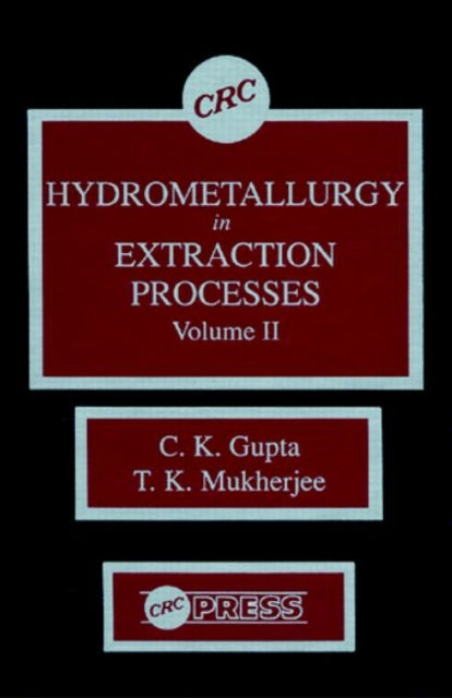 Book cover of: Hydrometallurgy in Extraction Processes, Volume II