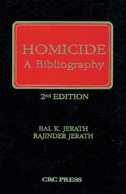 Book cover of: Homicide. By: Bal K. Jerath
