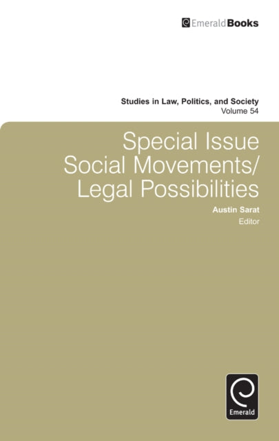 Book cover of: Special Issue: Social Movements/Legal Possibilities. By: Austin Sarat
