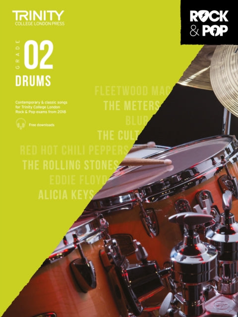 Book cover of: Trinity College London Rock & Pop 2018 Drums Grade 2. By: Hal Leonard Corp.