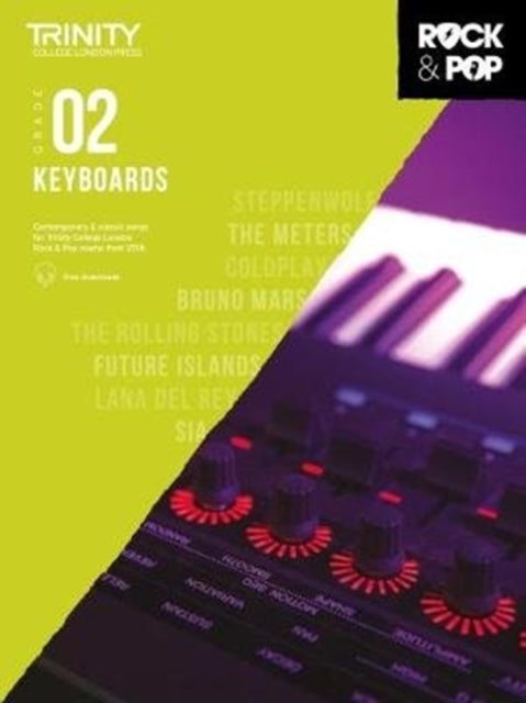 Book cover of: Trinity College London Rock & Pop 2018 Keyboards Grade 2. By: Hal Leonard Corp.