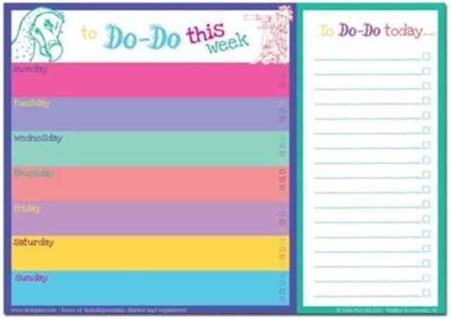 Book cover of: Dodo Daily to Do List Notepad (A4) Bright