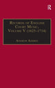 Book cover of: Records of English Court Music