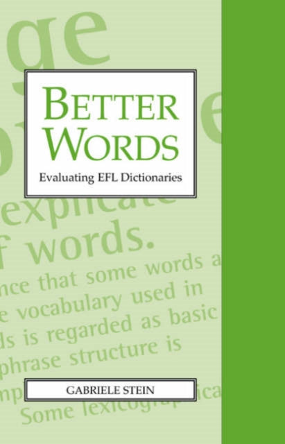 Book cover of: Better Words. By: Gabrielle Stein