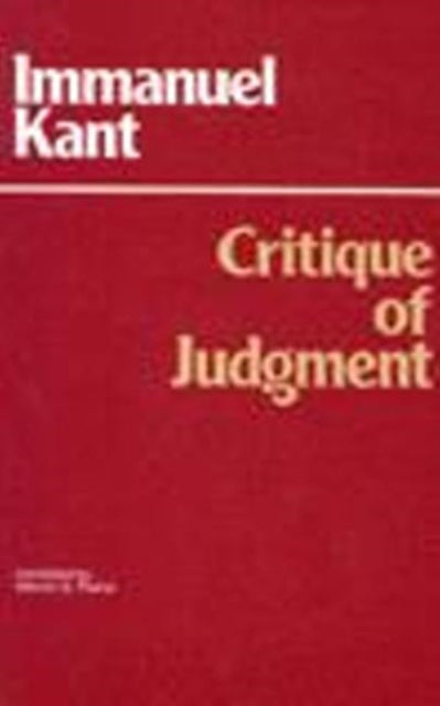 Book cover of: Critique of Judgment
