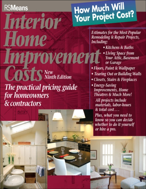 Book cover of: Interior Home Improvement Costs. By: RS Means