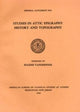 Book cover of: Studies in Attic Epigraphy, History, and Topography Presented to Eugene Vanderpool