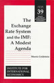 Book cover of: Exchange Rate System and the IMF – A Modest Agenda