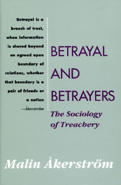 Book cover of: Betrayal and Betrayers. By: Malin Åkerström