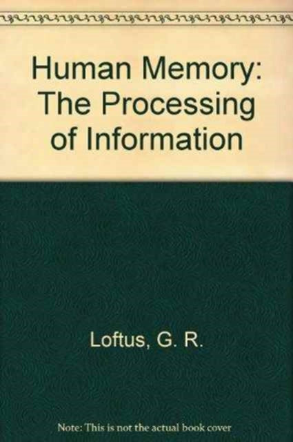 Book cover of: Human Memory. By: G. R. Loftus