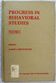 Book cover of: Progress in Behavioral Studies. By: A. J. Brownstein