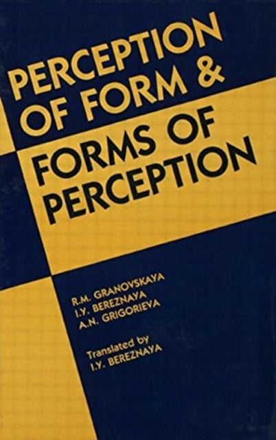 Book cover of: Perception of Form and Forms of Perception