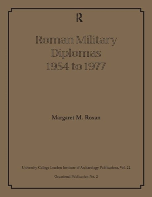 Book cover of: Roman Military Diplomas 1954 to 1977