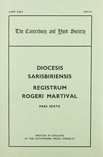 Book cover of: Registers of Roger Martival, Bishop of Salisbury, 1315-1330, IV