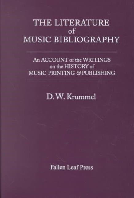 Book cover of: Literature of Music Bibliography