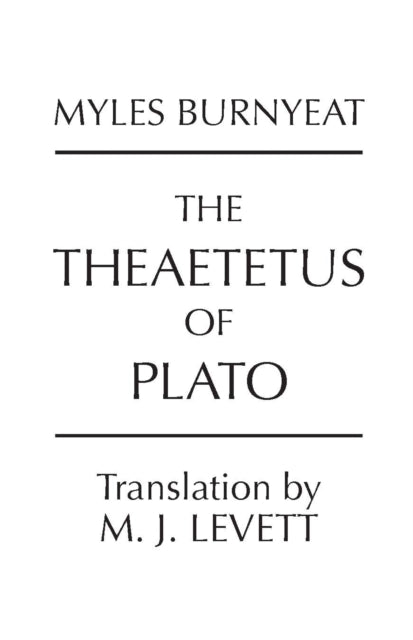 Book cover of: Theaetetus of Plato