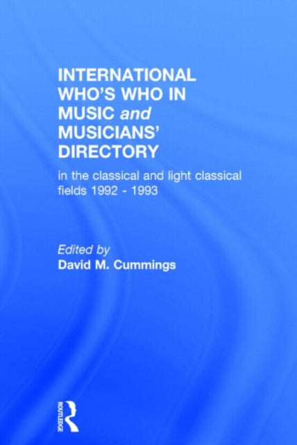 Book cover of: Intl Whos Who Music&Ency Ed13. By: 13th Ed 19