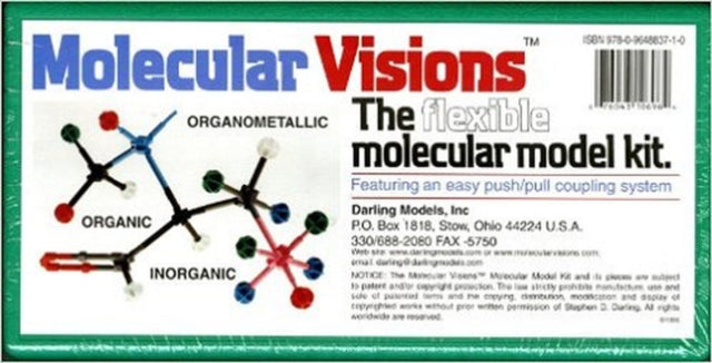 Book cover of: Molecular Visions (Organic, Inorganic, Organometallic) Molecular Model Kit #1 by Darling Models to accompany Organic Chemistry. By: Stephen D. Darling