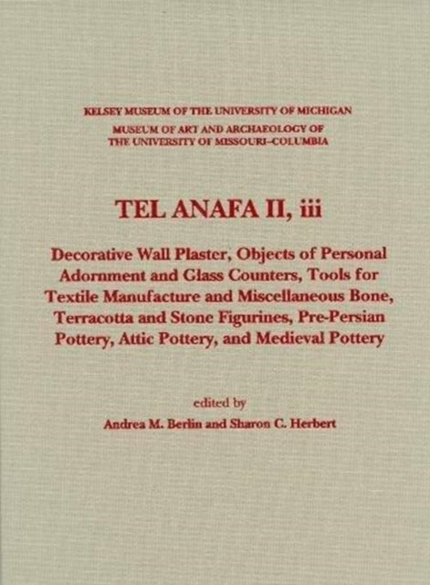 Book cover of: Tel Anafa II, iii