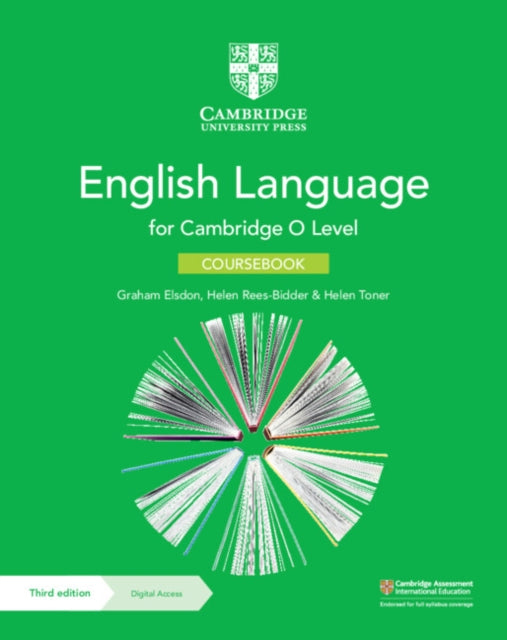 Book cover of: Cambridge O Level English Language Coursebook with Digital Access (2 Years). By: Graham Elsdon