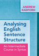 Book cover of: Analysing English Sentence Structure. By: Andrew Radford