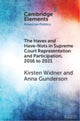 Book cover of: Haves and Have-Nots in Supreme Court Representation and Participation, 2016 to 2021. By: Kirsten Widner
