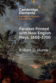 Book cover of: Paratext Printed with New English Plays, 1660–1700